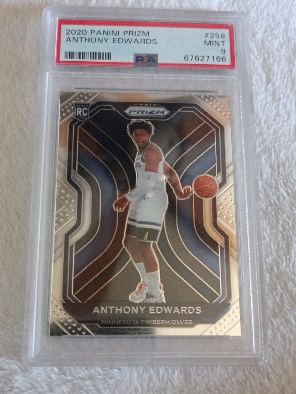 Panini Prizm Anthony Edwards Basketball Card - Silver, Black